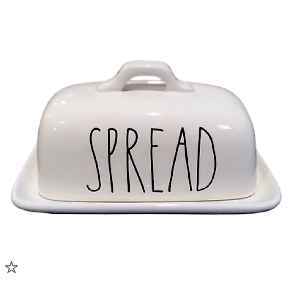 ▪️RAE DUNN▪️”SPREAD” Butter Dish • 🌟LIKE NEW!🌟